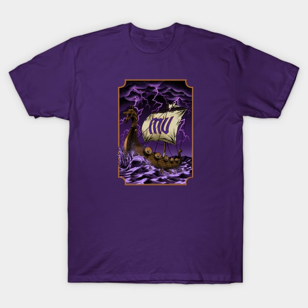 Minnesota Vikings Fans - Stormy Sea-son T-Shirt by JustOnceVikingShop